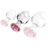 Generique Plug Bijou en verre Diamond Glassy M 7.5 x 3.4cm